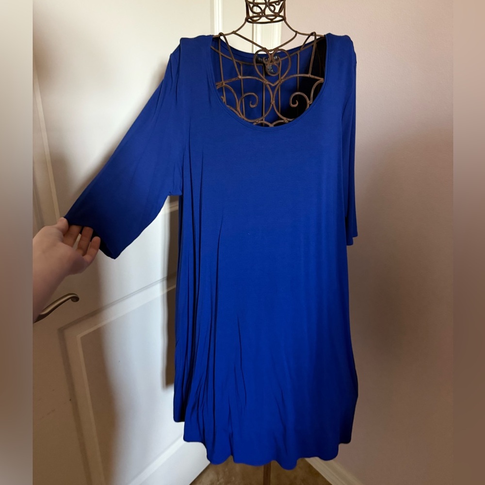 Eileen Fisher Blue Tunic Top size XL